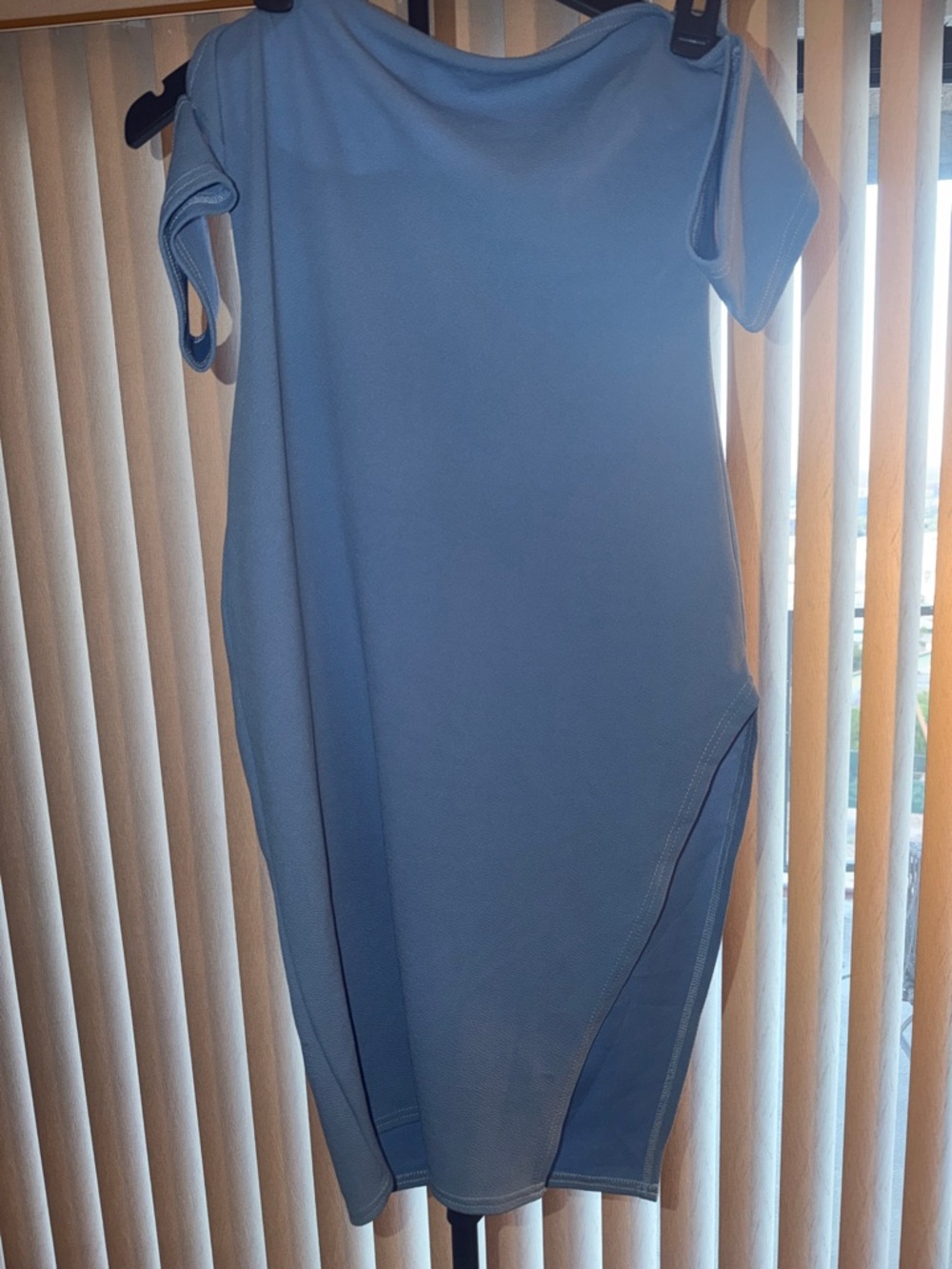 PrettyLittleThing Sky Blue Midi Bodycon Dress